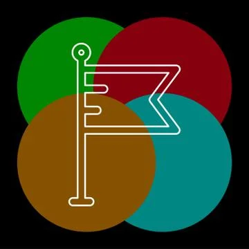 Flag vector icon Stock Illustration