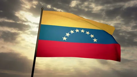 Flag Venezuela 03 Stock Footage 27424575