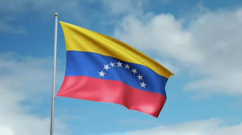 Flag of Venezuela 스톡 동영상 444463