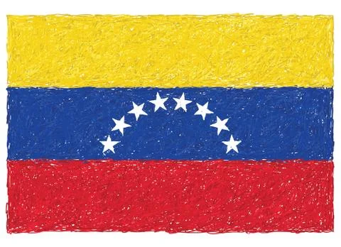 Flag of venezuela Stock Illustration