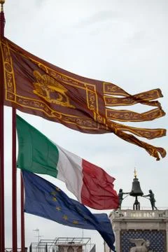 The flag of venice Stock Photos