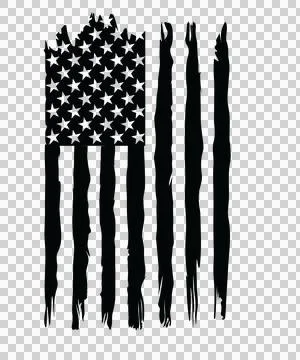 Flag Vertical Black And White With Distressed Variation A Stock Illustration
