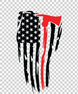 Flag Vertical Distressed With A Black Silhouette axe 스톡 일러스트