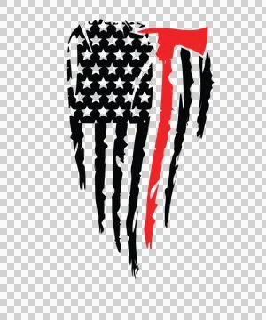 Flag A Vertical Distressed Striped With Hatchet Variation A Stock Illustration