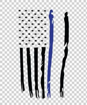 Flag Vertical With Frayed Brush Stroke Stripes stars Stock Illustration