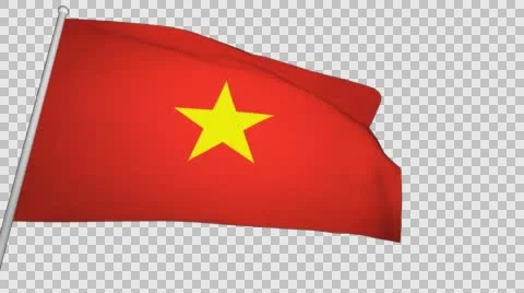 Flag Vietnam 01 Stock Footage 61723177