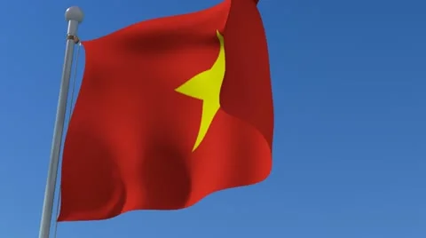 Flag of Vietnam Stock Footage