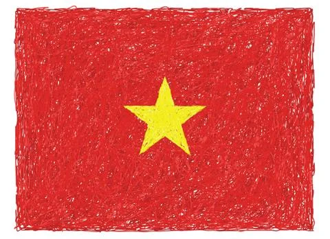 Flag of vietnam Stock Illustration