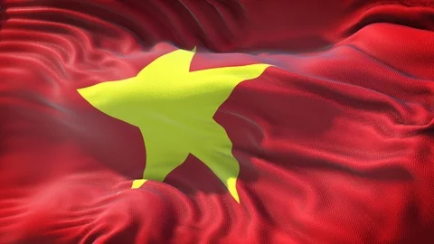 Flag of Vietnam Loop Stock Footage 104700698