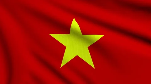 Flag of Vietnam looping Video stock 29662315