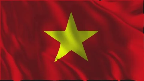 Flag of Vietnam waving slowly Stock Footage 337909671