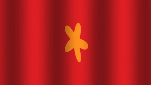 Flag of Vietnam waving in the wind with bright colors Stock Footage 338176604