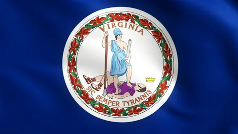 Flag of Virginia Background Video Loop Видео 118853809