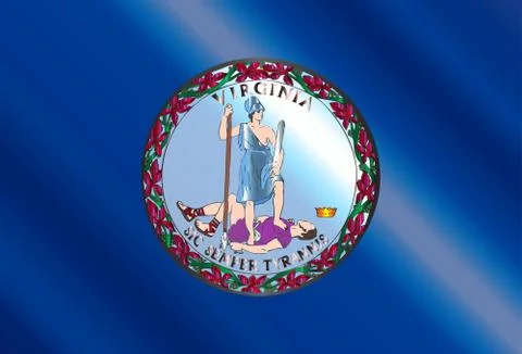 Flag of Virginia Gloss Stock Illustration