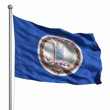 Flag of virginia Illustrazione stock