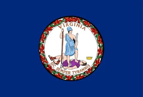 Flag of virginia Stock Illustration
