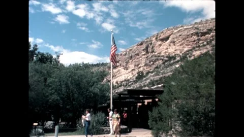 Flag at Visitor Center Stock Footage 276291359