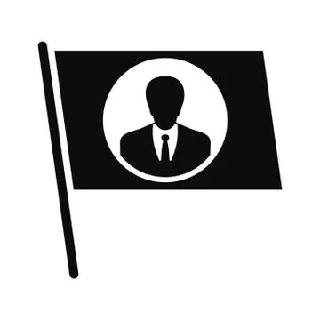 Flag vote candidate icon, simple style Ilustración de archivo