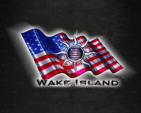 Flag WakeIslands quality designer flag Stock Illustration