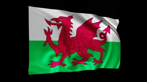 The flag of Wales animation Stock Footage 147257906