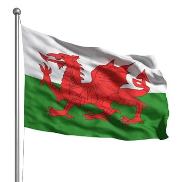 Flag of wales Illustrazione stock
