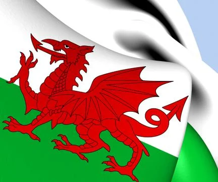 Flag of wales Stock Illustration