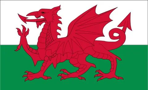 Flag of wales Stock Illustration