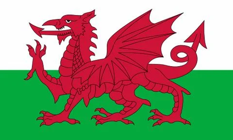 Flag of Wales. Vector illustration. World flag Stock Illustration