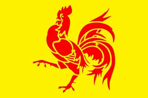 Flag of Wallonia Illustrazione stock