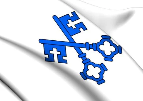 Flag of wangen an der aare Stock Illustration