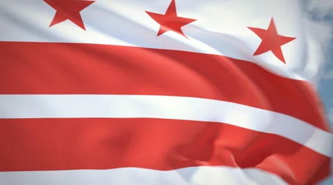 Flag of Washington DC Stock Footage 50443721