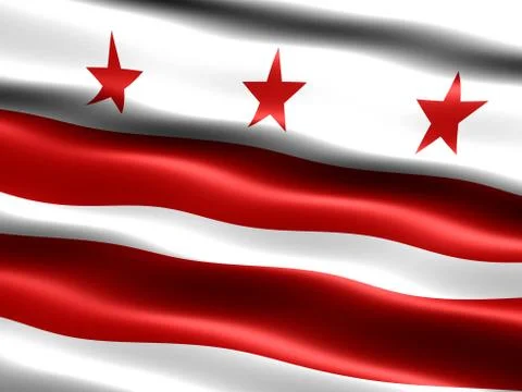 Flag of washington d.c. Иллюстрация