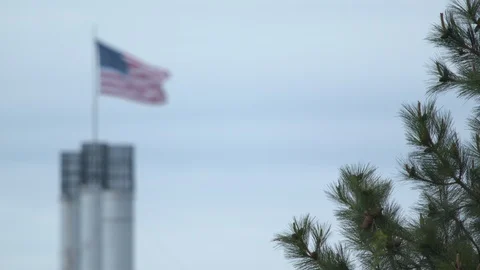 Flag Waving Against the Sky Stock Footage 90497650