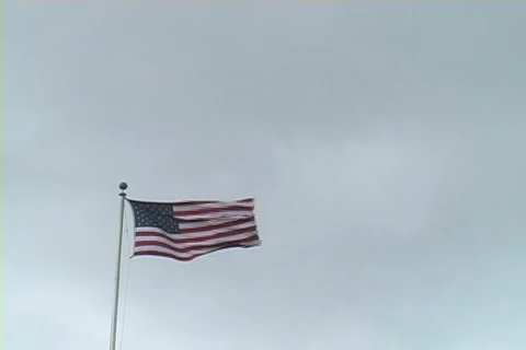Flag Waving Medium Close Up Video stock 6913012