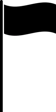 Flag waving sign, Black flags icon, sports presentation sign, international.. Stock Illustration