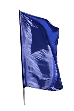 Flag waving on the wind Isolated over white Stock Photos