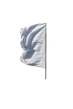 Flag waving on the wind Isolated over white Stock Photos