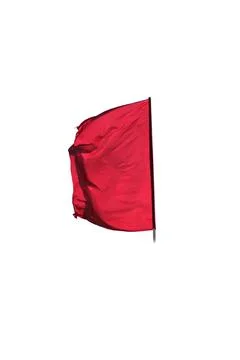 Flag waving on the wind Isolated over white Stock Photos