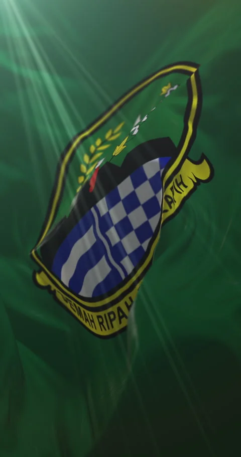 Flag of West Java, Indonesia. Loop. 4K Vertical Stock Footage 311316146