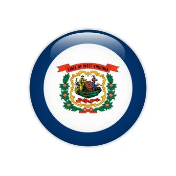 Flag West Virginia button Stock-Illustration