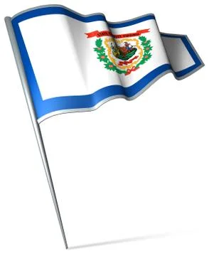 Flag of West Virginia Illustrazione stock