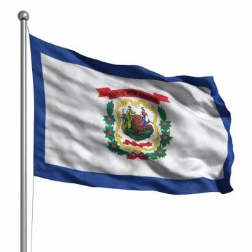 Flag of west virginia Illustrazione stock