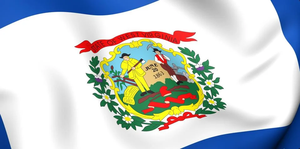 Flag of west virginia Stock Illustration