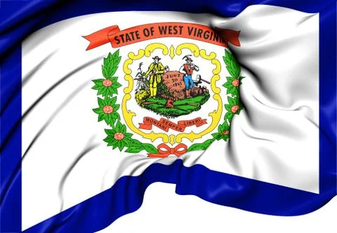 Flag of west virginia Stock Illustration