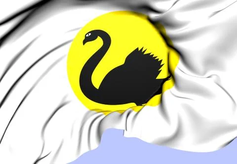 Flag of western australia. Stock Illustration