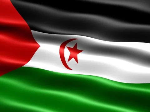 Flag of western sahara Иллюстрация