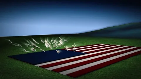 Flag White House Final Plain Video stock 286111139