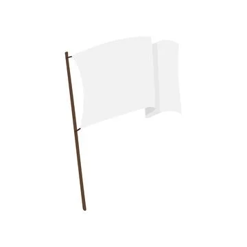 Flag white icon sign vector isolated on white background Illustration Stock Illustration
