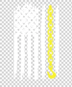 Flag White Vertical Distressed With Integrated Chain hook 库存插图