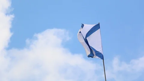 Flag in the wind Stock Footage 107396856